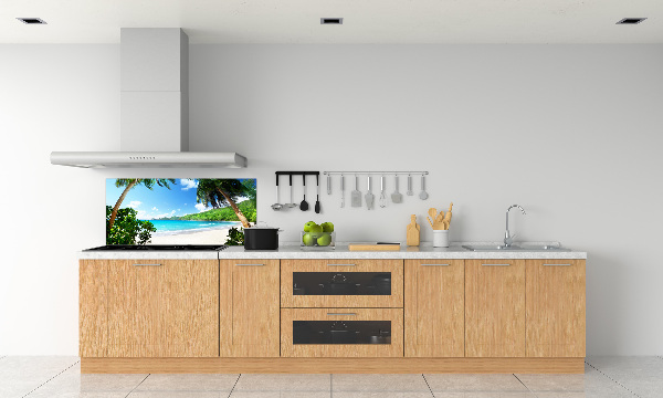 Cooker splashback Seychelles beach