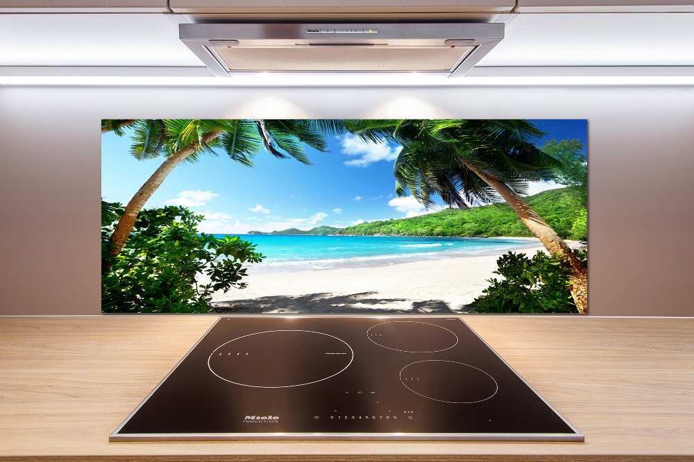 Cooker splashback Seychelles beach