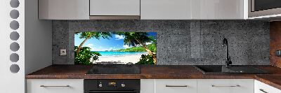 Cooker splashback Seychelles beach