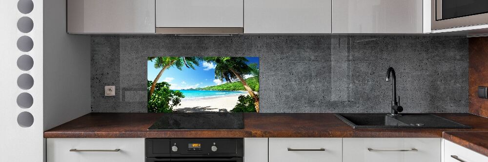 Cooker splashback Seychelles beach