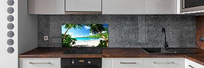 Cooker splashback Seychelles beach