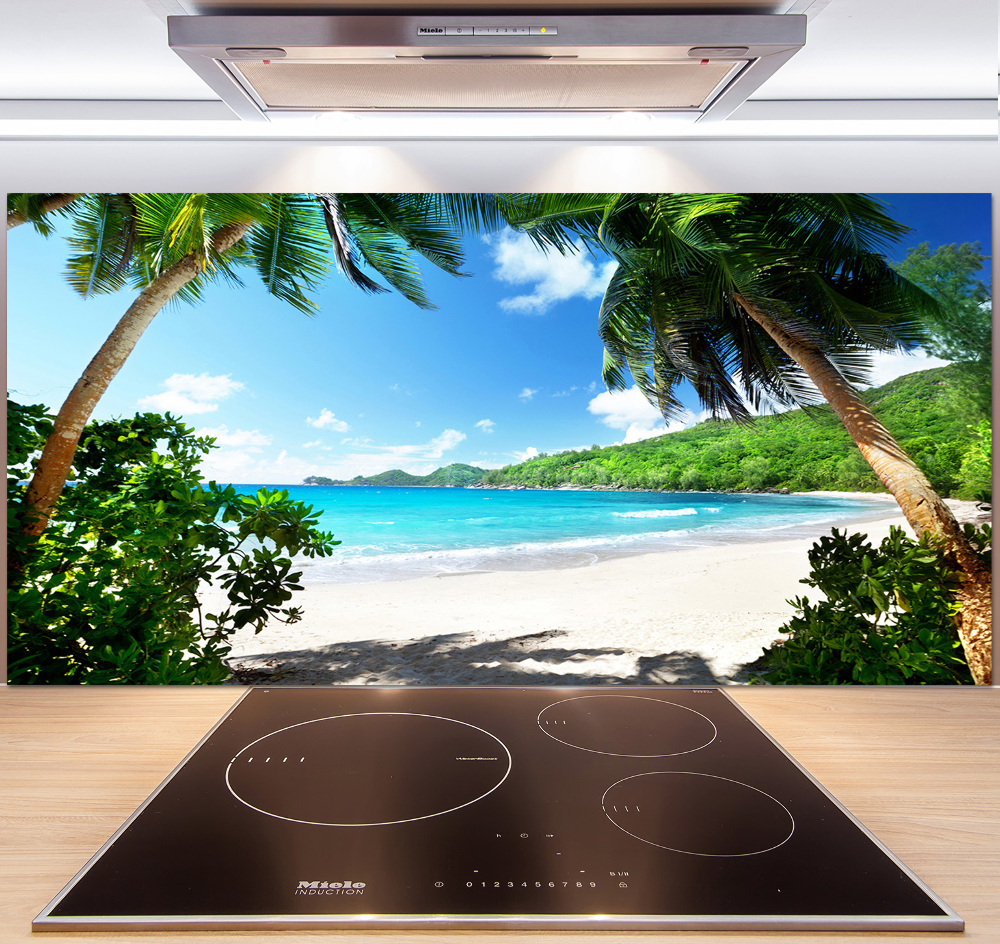 Cooker splashback Seychelles beach