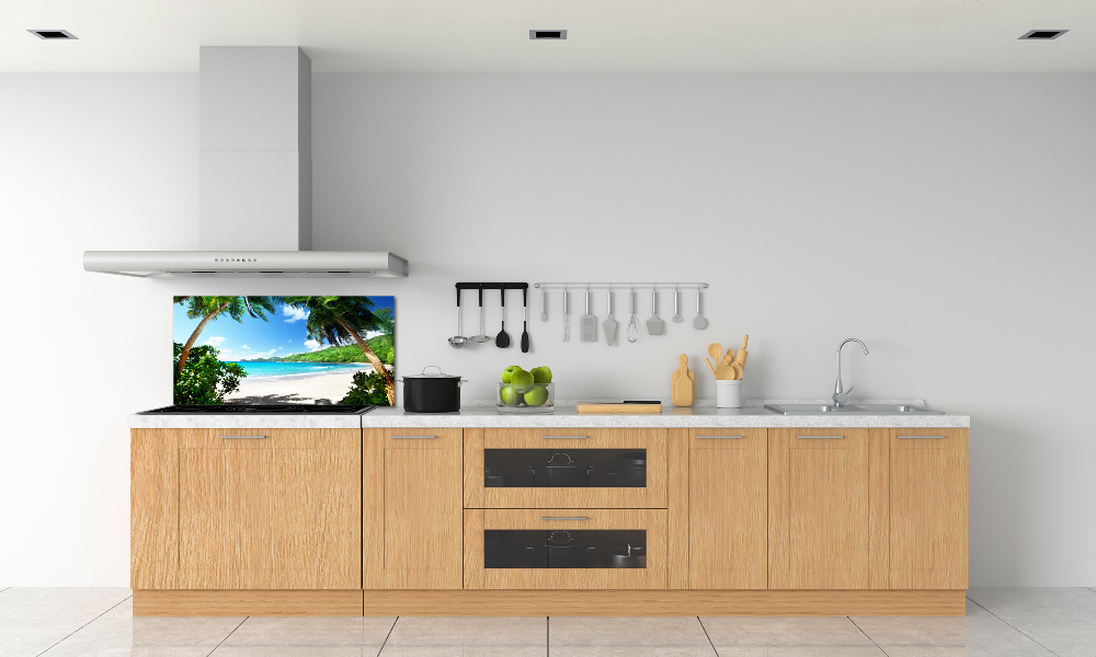 Cooker splashback Seychelles beach