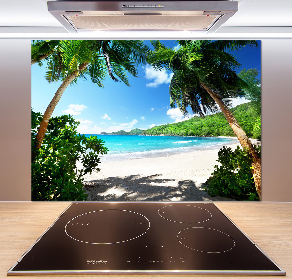 Cooker splashback Seychelles beach