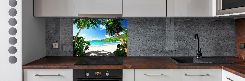 Cooker splashback Seychelles beach