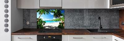 Cooker splashback Seychelles beach