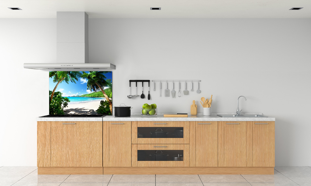 Cooker splashback Seychelles beach