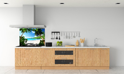 Cooker splashback Seychelles beach