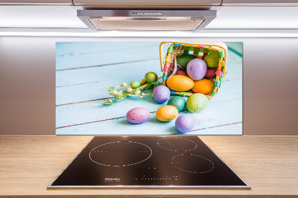 Kitchen splashback Easter eggs