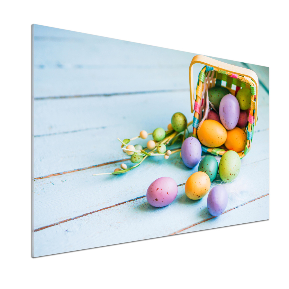 Kitchen splashback Easter eggs