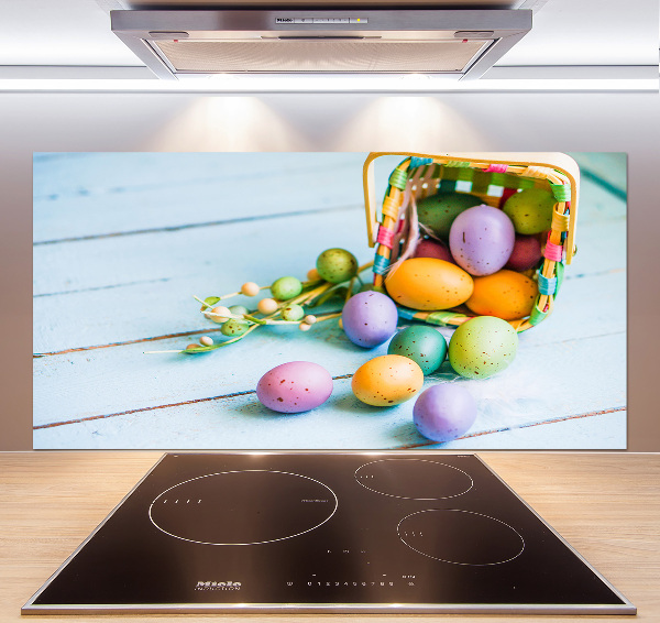 Kitchen splashback Easter eggs