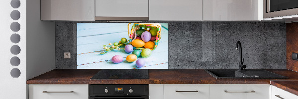 Kitchen splashback Easter eggs