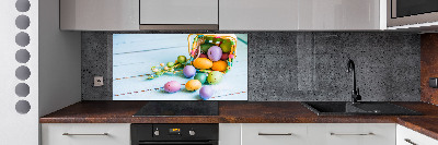 Kitchen splashback Easter eggs