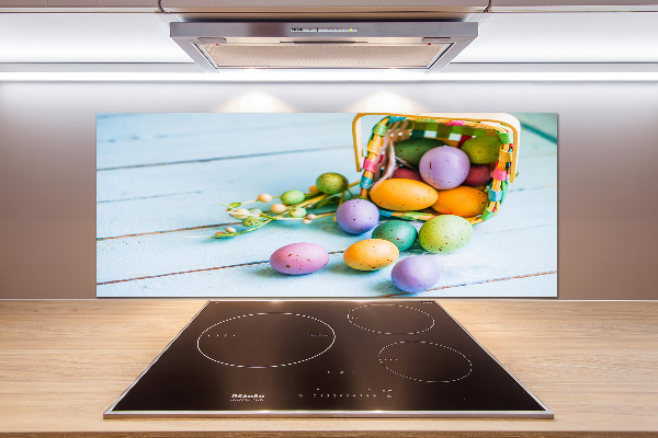 Kitchen splashback Easter eggs