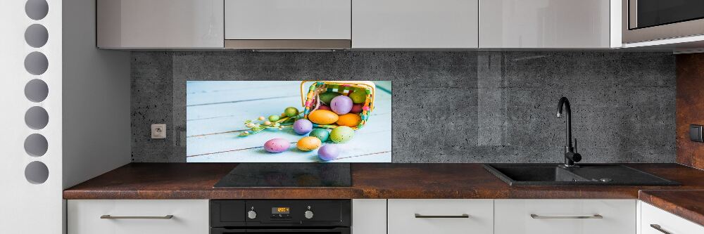 Kitchen splashback Easter eggs