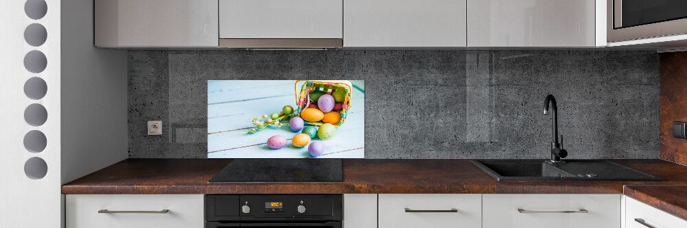 Kitchen splashback Easter eggs