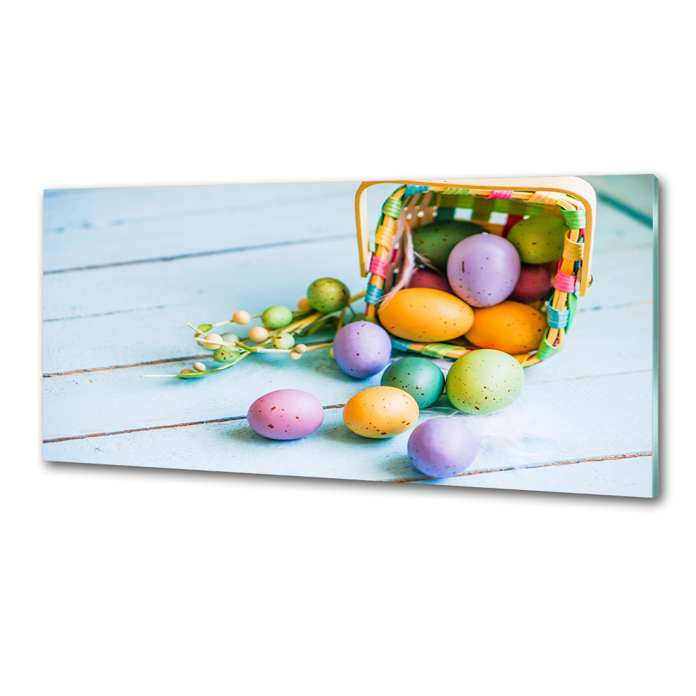 Kitchen splashback Easter eggs