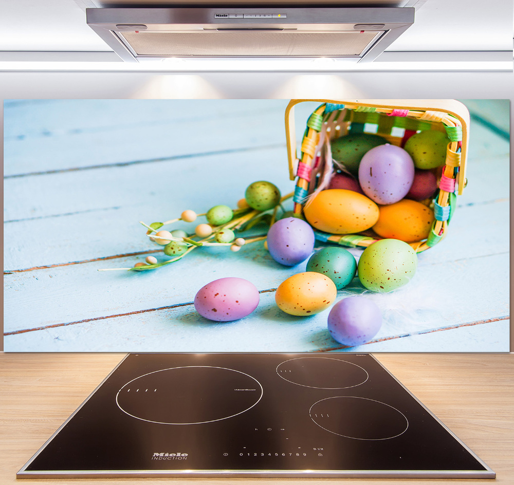 Kitchen splashback Easter eggs