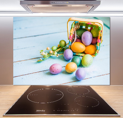 Kitchen splashback Easter eggs