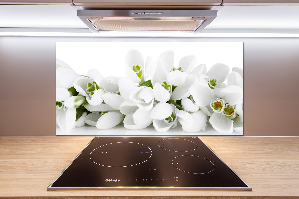 Cooker splashback Snowdrops