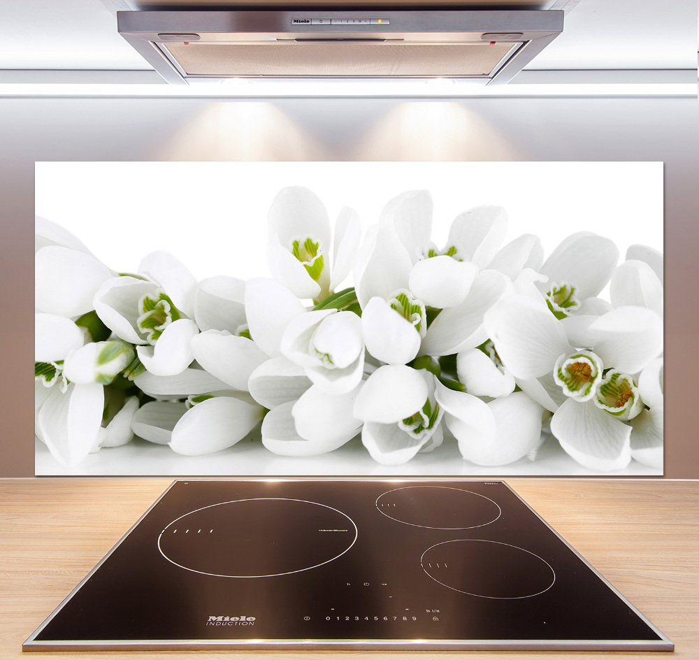 Cooker splashback Snowdrops