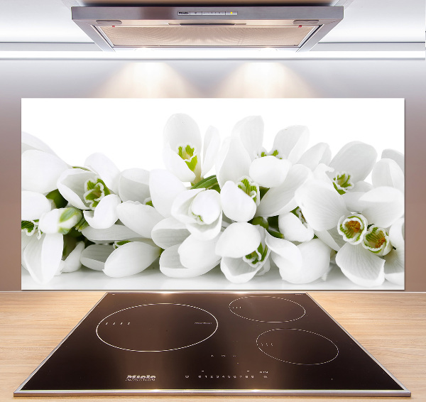 Cooker splashback Snowdrops