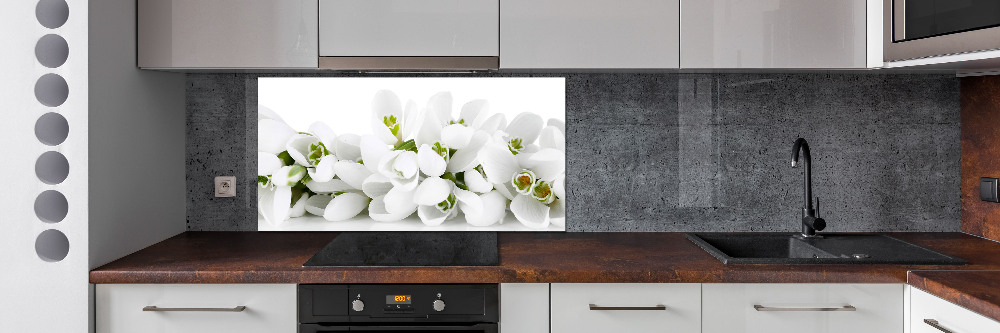 Cooker splashback Snowdrops