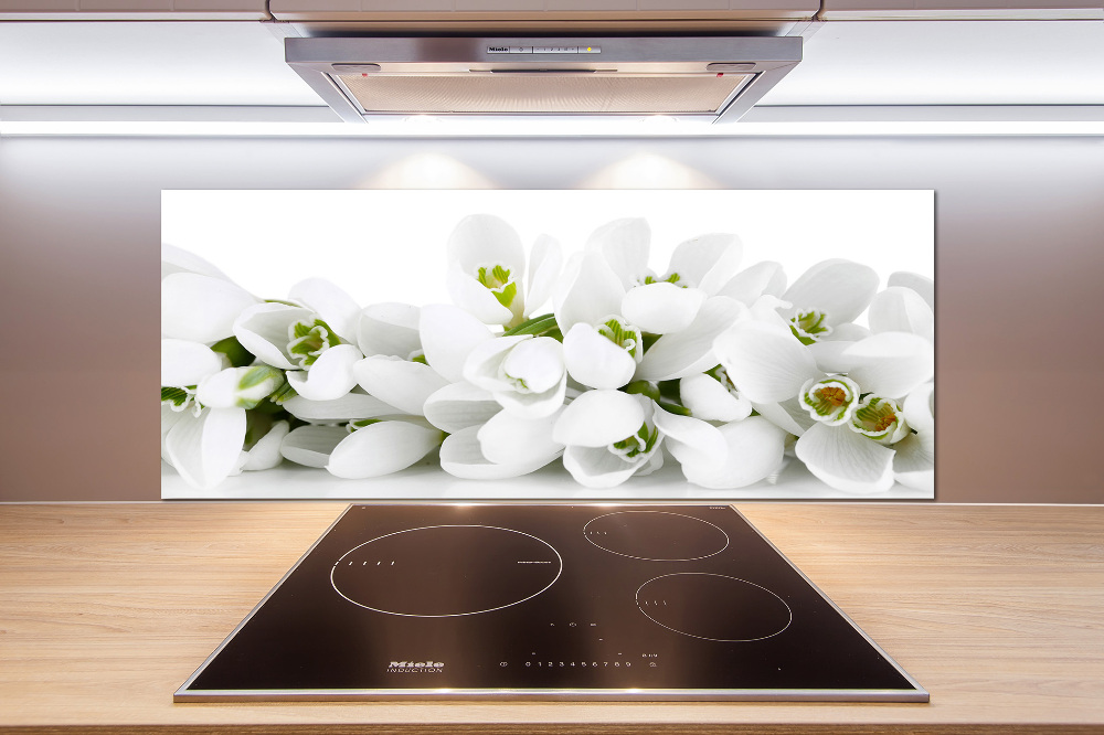 Cooker splashback Snowdrops