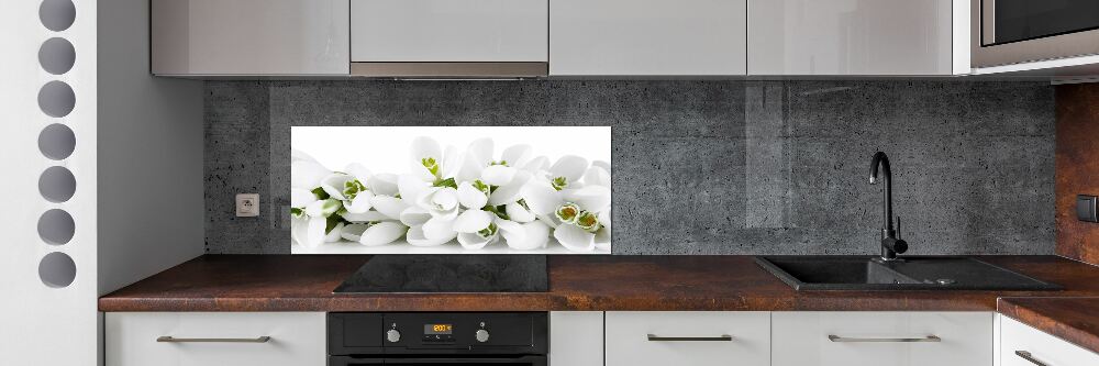 Cooker splashback Snowdrops