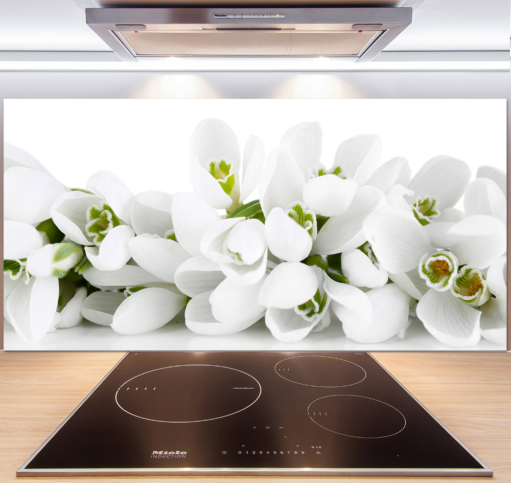 Cooker splashback Snowdrops