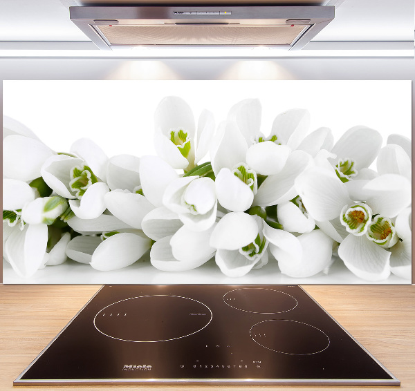 Cooker splashback Snowdrops