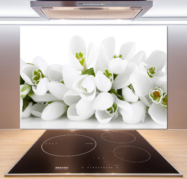 Cooker splashback Snowdrops