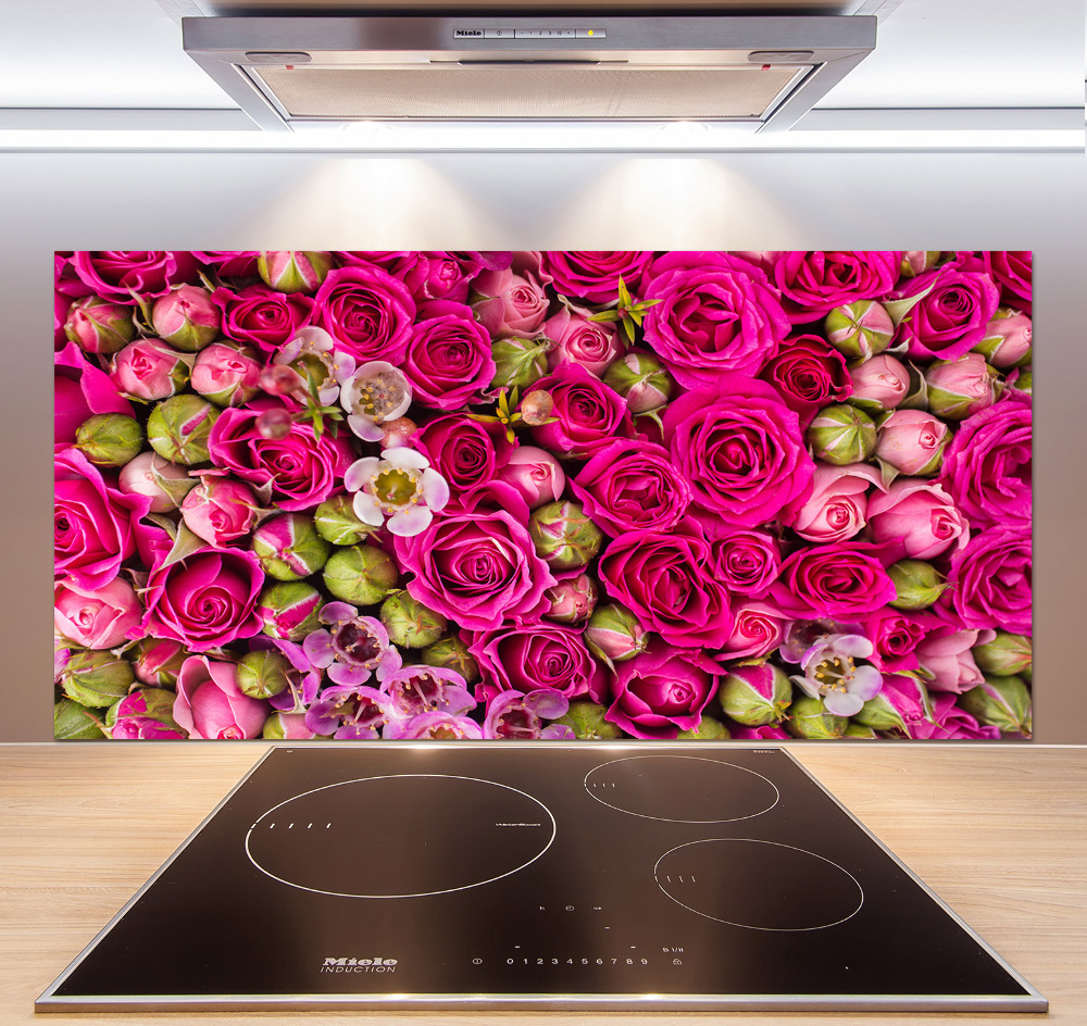 Cooker splashback Roses