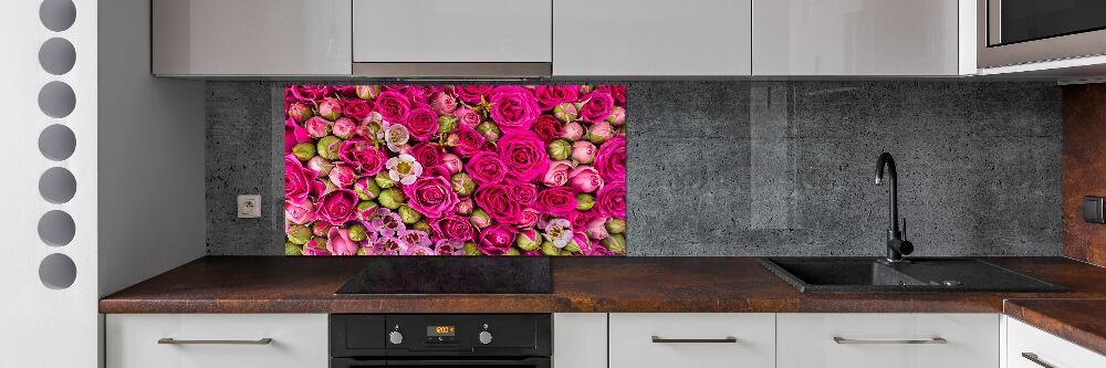 Cooker splashback Roses