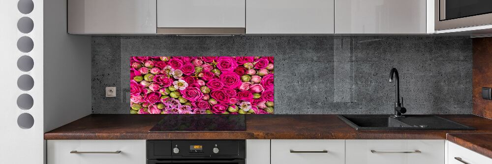 Cooker splashback Roses