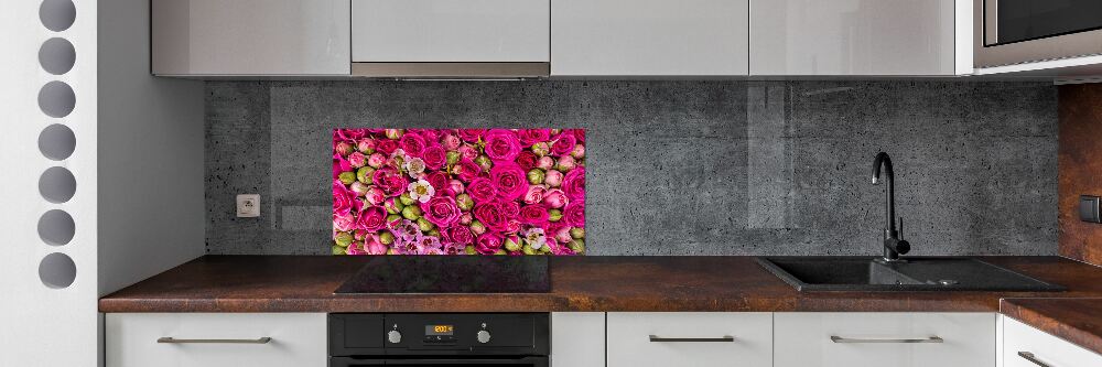 Cooker splashback Roses