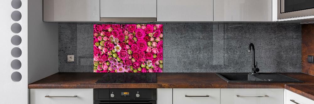 Cooker splashback Roses