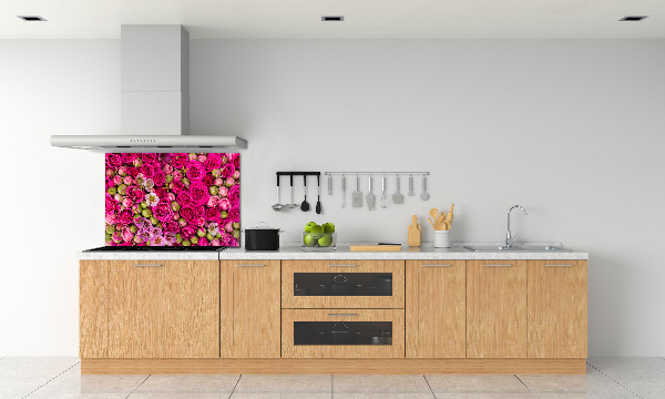 Cooker splashback Roses