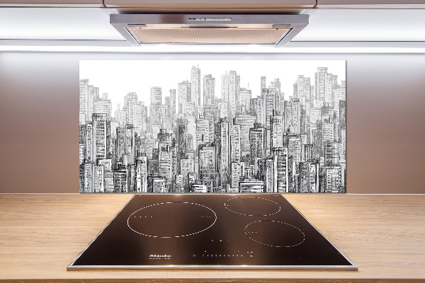 Cooker splashback Skyscrapers