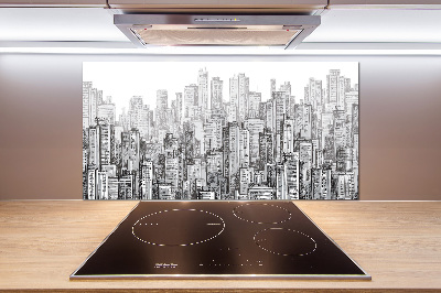 Cooker splashback Skyscrapers