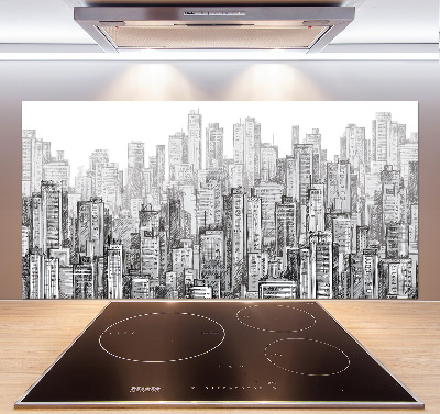 Cooker splashback Skyscrapers