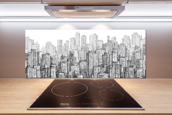 Cooker splashback Skyscrapers