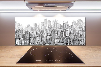 Cooker splashback Skyscrapers