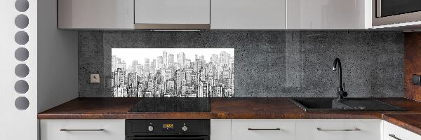 Cooker splashback Skyscrapers