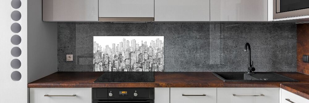 Cooker splashback Skyscrapers