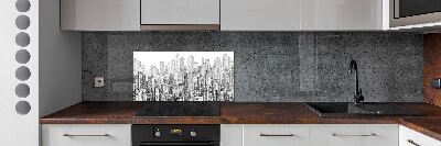 Cooker splashback Skyscrapers