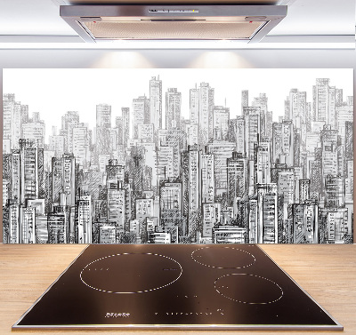 Cooker splashback Skyscrapers