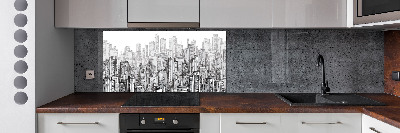 Cooker splashback Skyscrapers