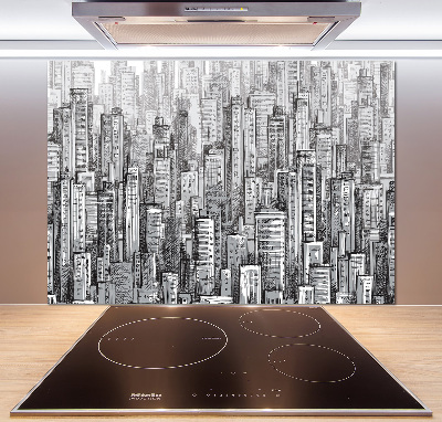 Cooker splashback Skyscrapers