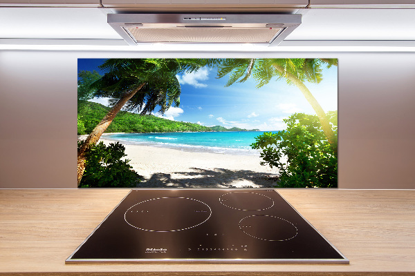 Cooker splashback Seychelles beach